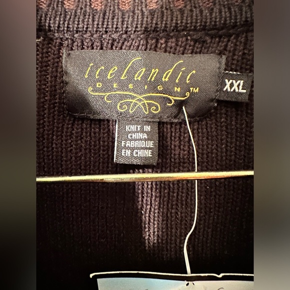 NWT ICELANDIC DESIGN Black 3/4 Mock Turtleneck 100% Cotton Ribbed HIP ZIP XXL - Picture 6 of 16